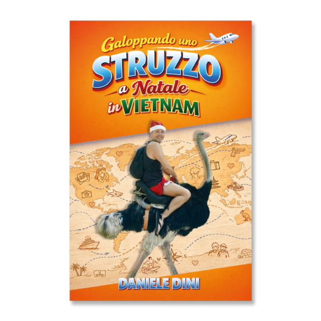 Galoppando uno struzzo a Natale in Vietnam